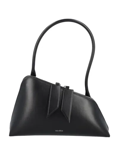 Attico Sunrise Shoulder Bag In Black