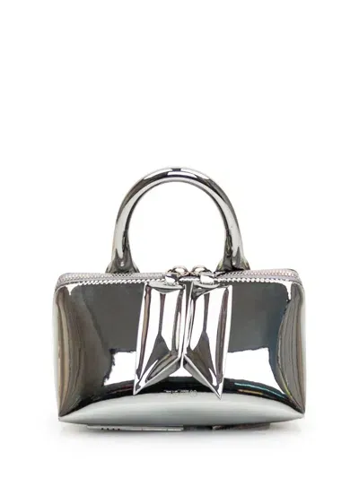 Attico The  Friday Shoulder Bag In Silver