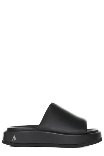 Attico The  Mia Flatform Sandals In Black