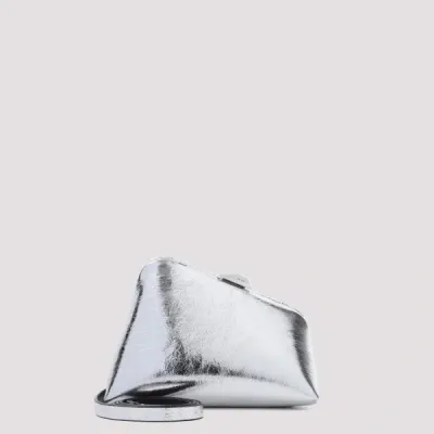 Attico Silver 8.30pm Leather Clutch Bag