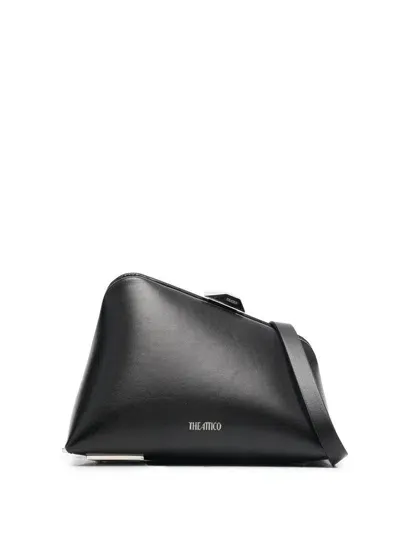 Attico The  Midnight Leather Clutch Bag In Black