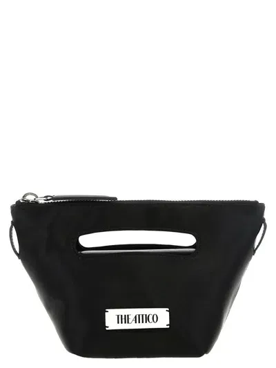 Attico The  Via Dei Giardini 15 Satin Handbag In Black