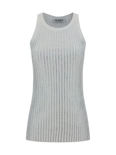 Attico Top In White/crystal