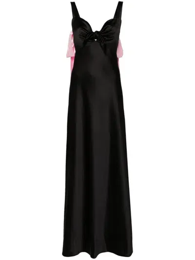 Atu Body Couture Bow-detail Gown In Black