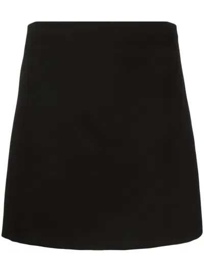 Atu Body Couture High-waist A-line Mini Skirt In Black