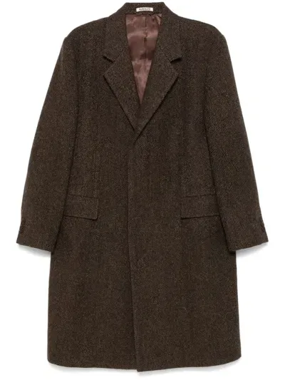 Auralee Chesterfield Coat In Brown