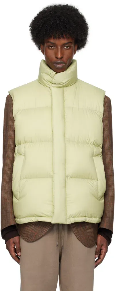 Auralee Khaki Super Light Nylon Ripstop Down Vest In Light Khaki