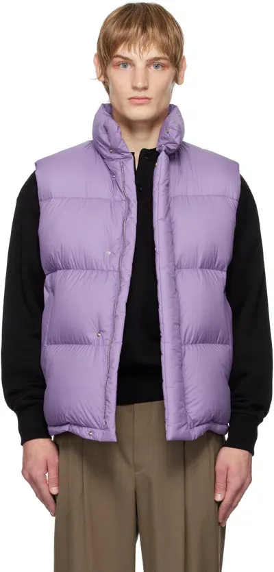 Auralee Purple Super Light Nylon Ripstop Down Vest