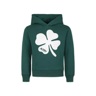 Autry Green Sweatshirt For Kids With Logo