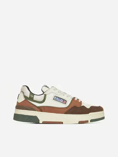 Autry Medalist Leather, Fabric And Suede Sneakers In Multicolor