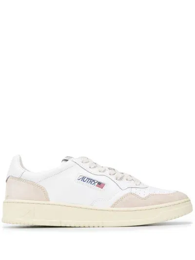 Autry White Medalist Low Leather Sneakers