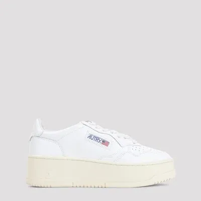 Autry Medalist Platform Sneakers In Wht Wht