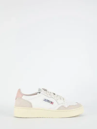 Autry Medalist Suede Sneakers In White