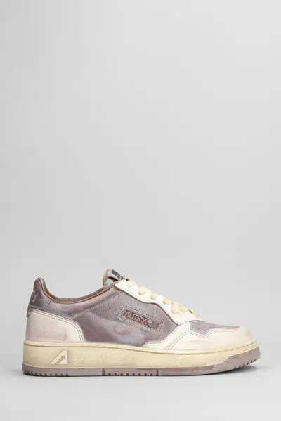 Autry Sup Vint Low Sneakers In Purple