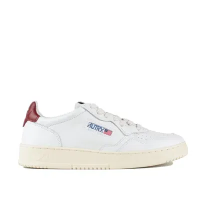 Autry Syrah And White Leather Medalist Low Sneakers