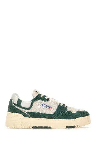 Autry Two-tone Suede Clc Sneakers In Multicoloured