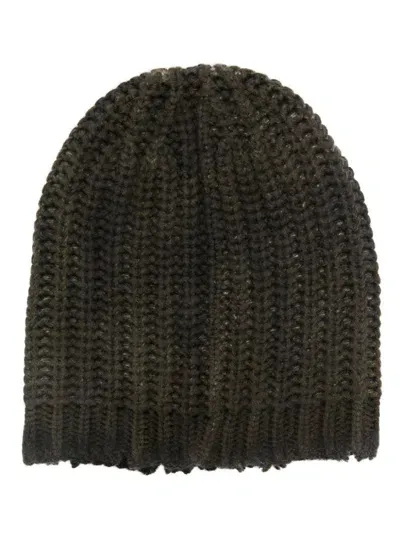 Avant Toi Corn Cob Stitch Hat With Destroyed Effect Accessories In Brown