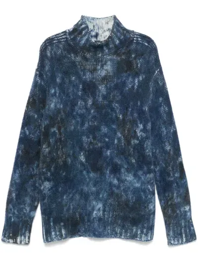 Avant Toi Dyed Sweater In Blue