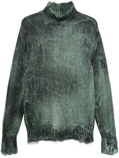 Avant Toi Dyed Sweater In Green