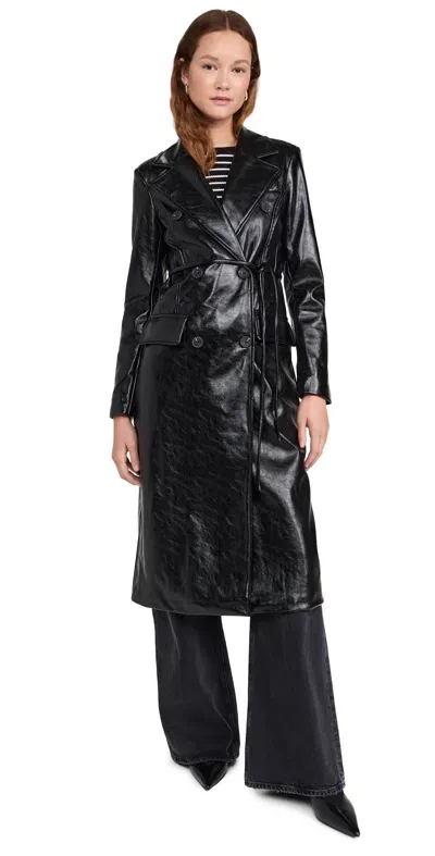 Avec Les Filles Belted Trench Black