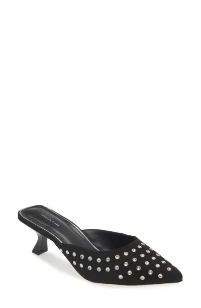 Avec Les Filles Quincy Metallic Pointed Toe Slingback Pump In Black