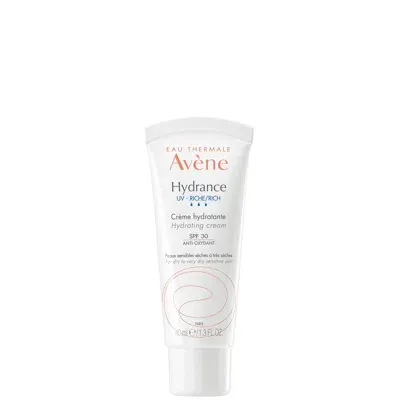 Avene Hydrance Rich-uv Hydrating Cream Spf30 Moisturiser For Dehydrated Skin 40ml In White