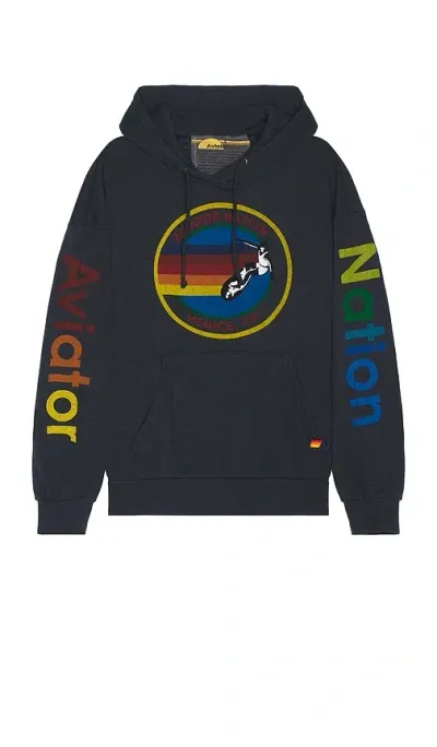 Aviator Nation Pullover Hoodie In 深灰色