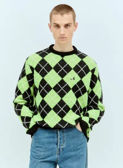 Awake Ny Argyle Sweater In Green