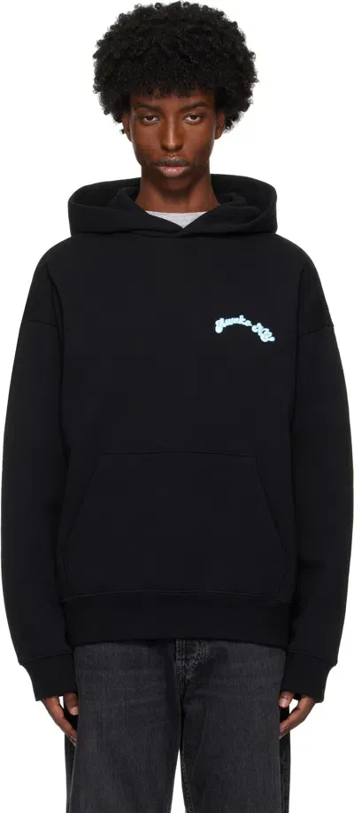 Awake Ny Black Twill Embroidered Logo Hoodie