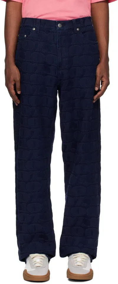 Awake Ny Navy Jacquard '100' Jeans