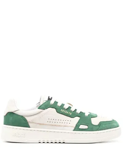 Axel Arigato Beige & Green Dice Lo Sneakers In White Green