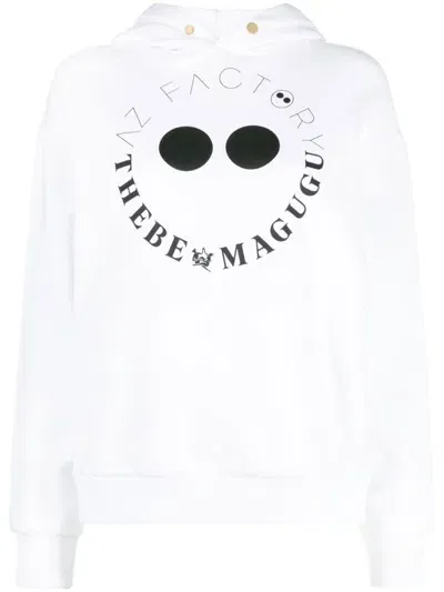 Az Factory X Thebe Magugu Logo-print Hoodie In White