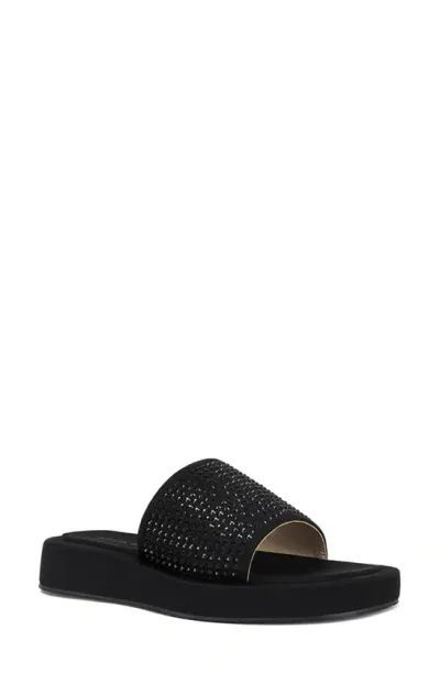 Azalea Wang Islandtime Platform Slide Sandal In Black