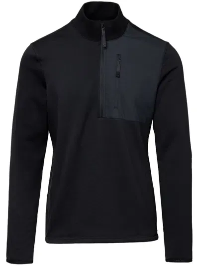 Aztech Mountain Panelled Full Zip Sweater In Black