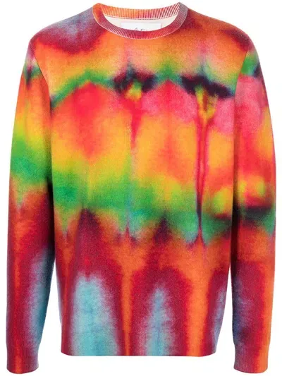 Aztech Mountain Tie-dye Pattern Sweater In Multicolour