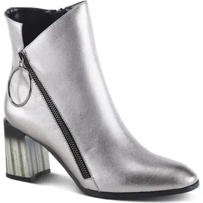 Azura By Spring Step Fabulosa Bootie In Pewter