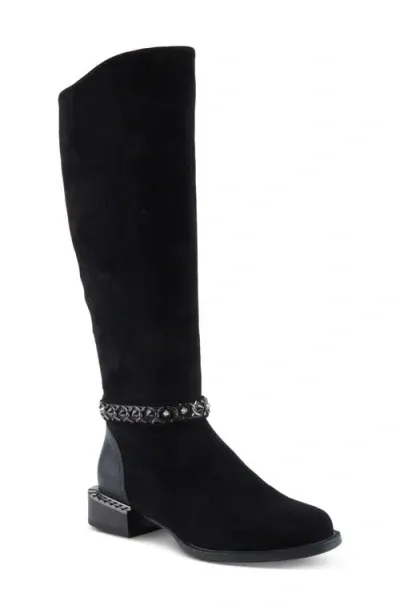 Azura By Spring Step Machino Knee High Boot In Black