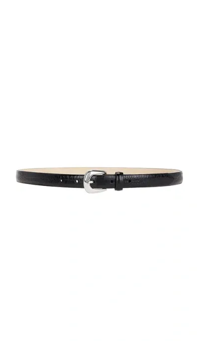 B-low The Belt Kennedy Mini Croco Belt In 블랙 & 실버