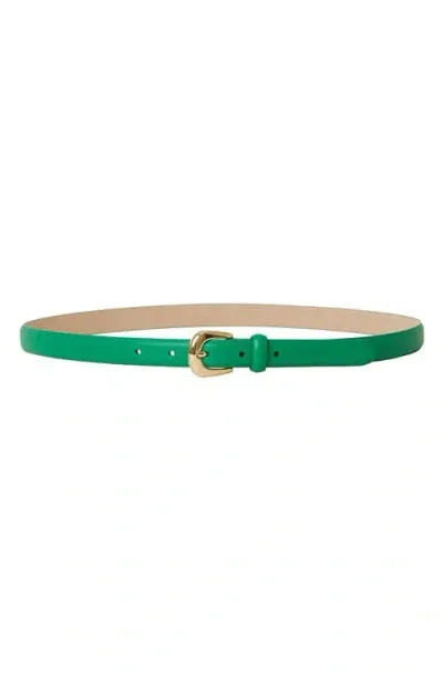 B-low The Belt Kennedy Mini Leather Belt In Kelly Green Gold