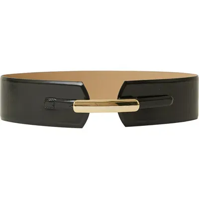 B-low The Belt Lydia Modern Leather Belt In Black Gold