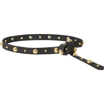 B-low The Belt Tilly Moto Studded Leather Belt In Black Gold