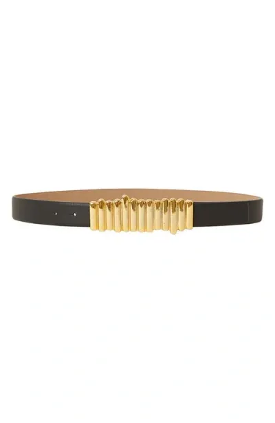 B-low The Belt Vesna Leather Belt In Black/gold