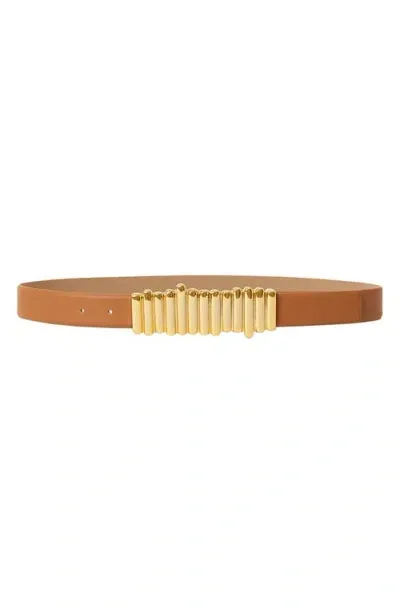 B-low The Belt Vesna Leather Belt In Cuoio Gold