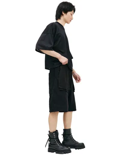 B1archive Black Cotton Shorts