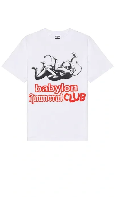 Babylon Immoral Club T-shirt In 白色