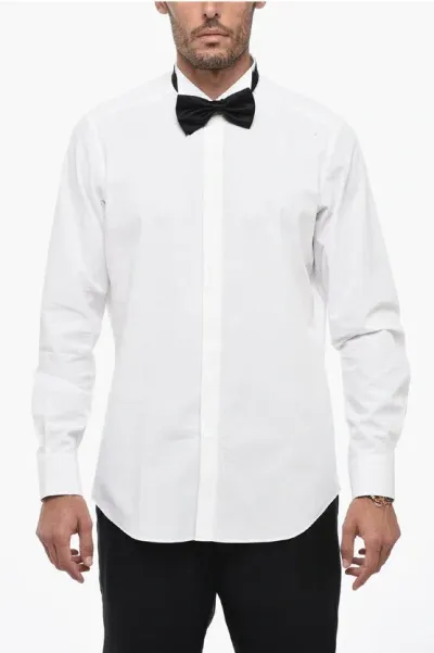 Bagutta Cotton Poplin Shirt With Wing Collar