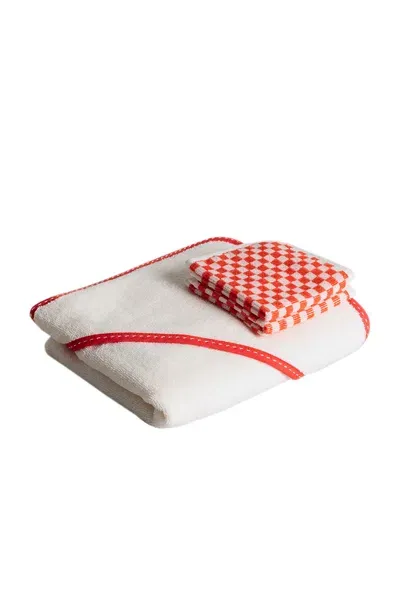 Baina Baby Towel Gift Set In Ivory  Paloma Sun  & Ecru