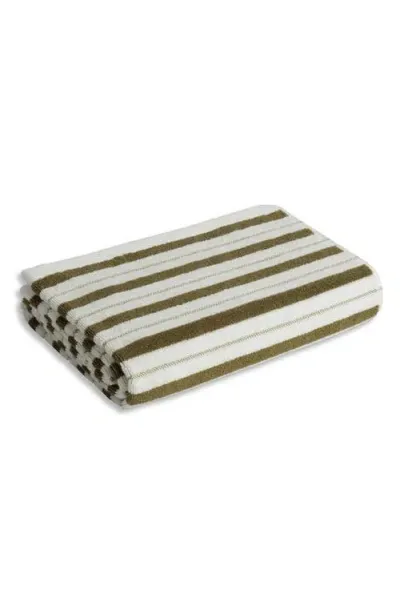 Baina Franklin Organic Cotton Bath Towel In Caper/chalk