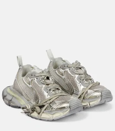 Balenciaga 3xl Mesh Sneakers In Eggshell