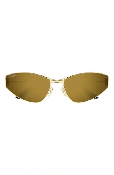 Balenciaga Eyewear Cat Eye Frame Sunglasses In Gold